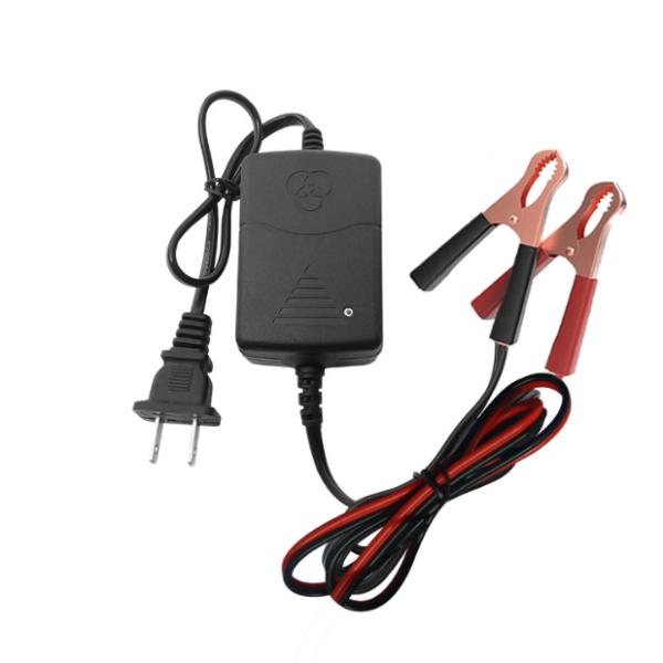 12V 1A Motorcycle Car Battery Charger with Input Voltage and Current of 100-240V/0.6A