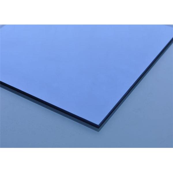 Blue Reflective Float Glass Curved / Flat Solar Control Glass For Article Decorations