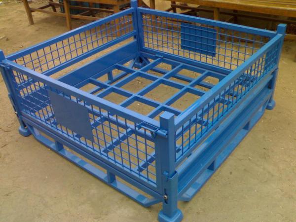 Self Loading Warehouse Storage Cage Collapsible Customized