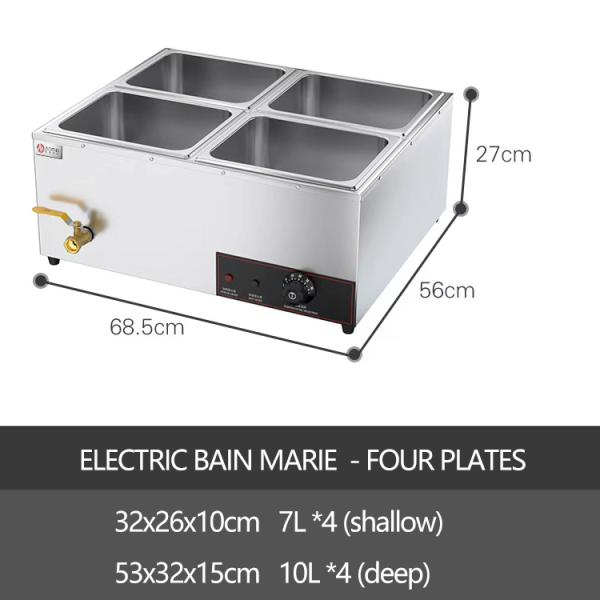 Буфет из нержавеющей стали Обогрев Bain Marie для ресторанов Сервирование Растительное питание