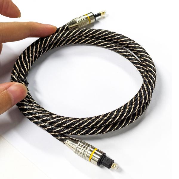 Желтый нейлоновый плетеный OD4.0 Toslink оптический цифровой аудиокабель HiFi Sound Коаксиальный аудиокабель для звуковой панели