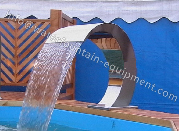 Corrosion Resistant Water Curtain Fountain , Stainless Steel Waterfall Blade 304