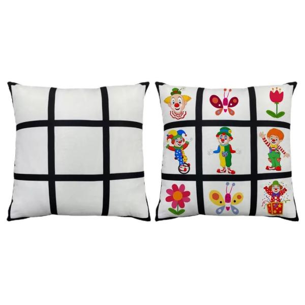 Custom Design Blank 9 Panel Sublimation Pillow Case 40*40cm Size Sublimation Cushion Cover
