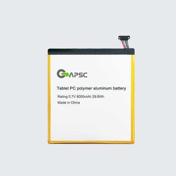 3.7V 8000mah flat polymer lithium battery
