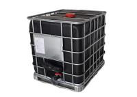 Recipiente plástico preto do tanque de Ibc do totalizador 275 galões com o UN de aço da pálete aprovado
