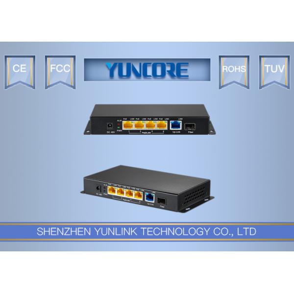 Full Gigabit Ports POE Ethernet Switch 4 Port 48V With 1 Uplink / 1 SFP Port