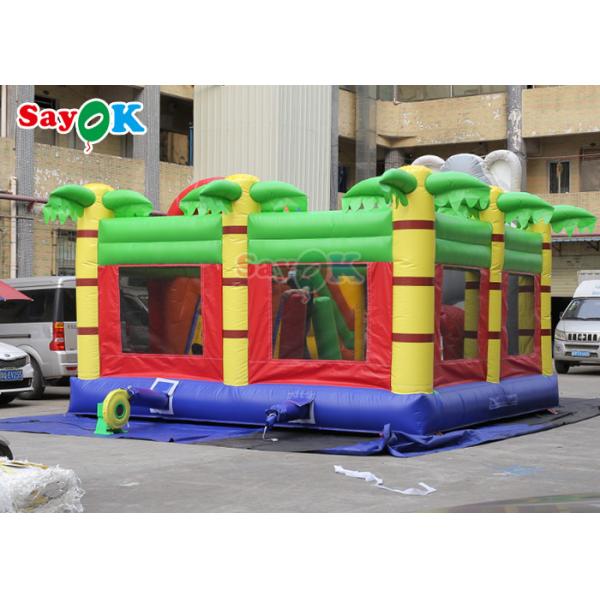Замки милой темы зоопарка раздувные отскакивая скача игры скольжения хвастуна Inflable дома для детей