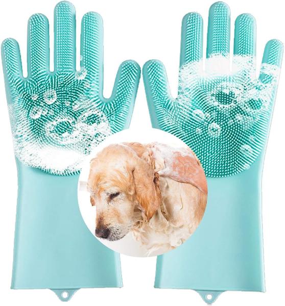 Gants multifonctionnels de silicone d'épurateur de salle de bains réutilisables pour la cuisine