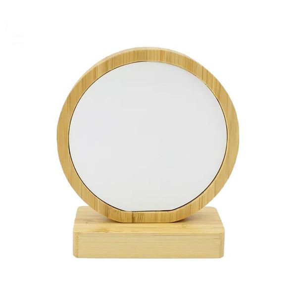 Marco de fotos de sublimación de madera de bambú moderno para exhibición de sobremesa, recuerdo familiar, regalo para parejas, marco de fotos conmemorativo DIY