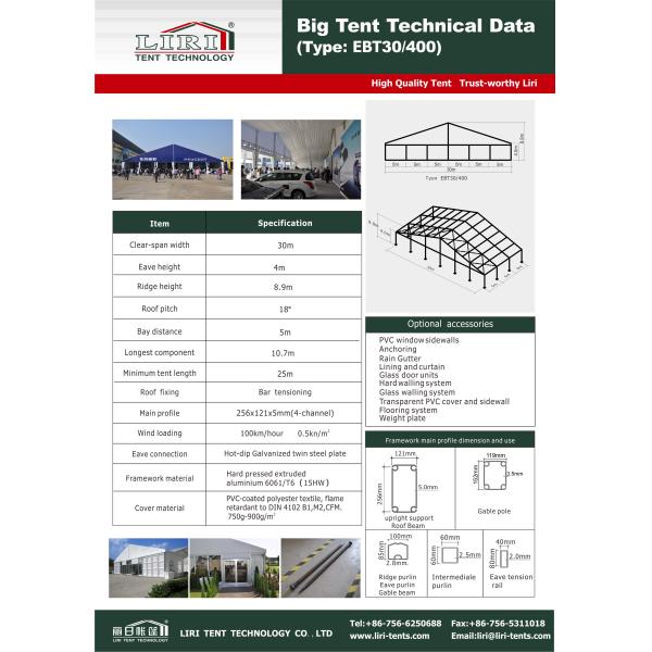 CFM Clear Span Trade Show Tent With Stand Booth
