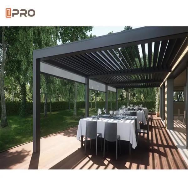 Waterproof Outdoor Modern Aluminum Pergola Retractable Sun Louver Roof Insulated Garden Pergola