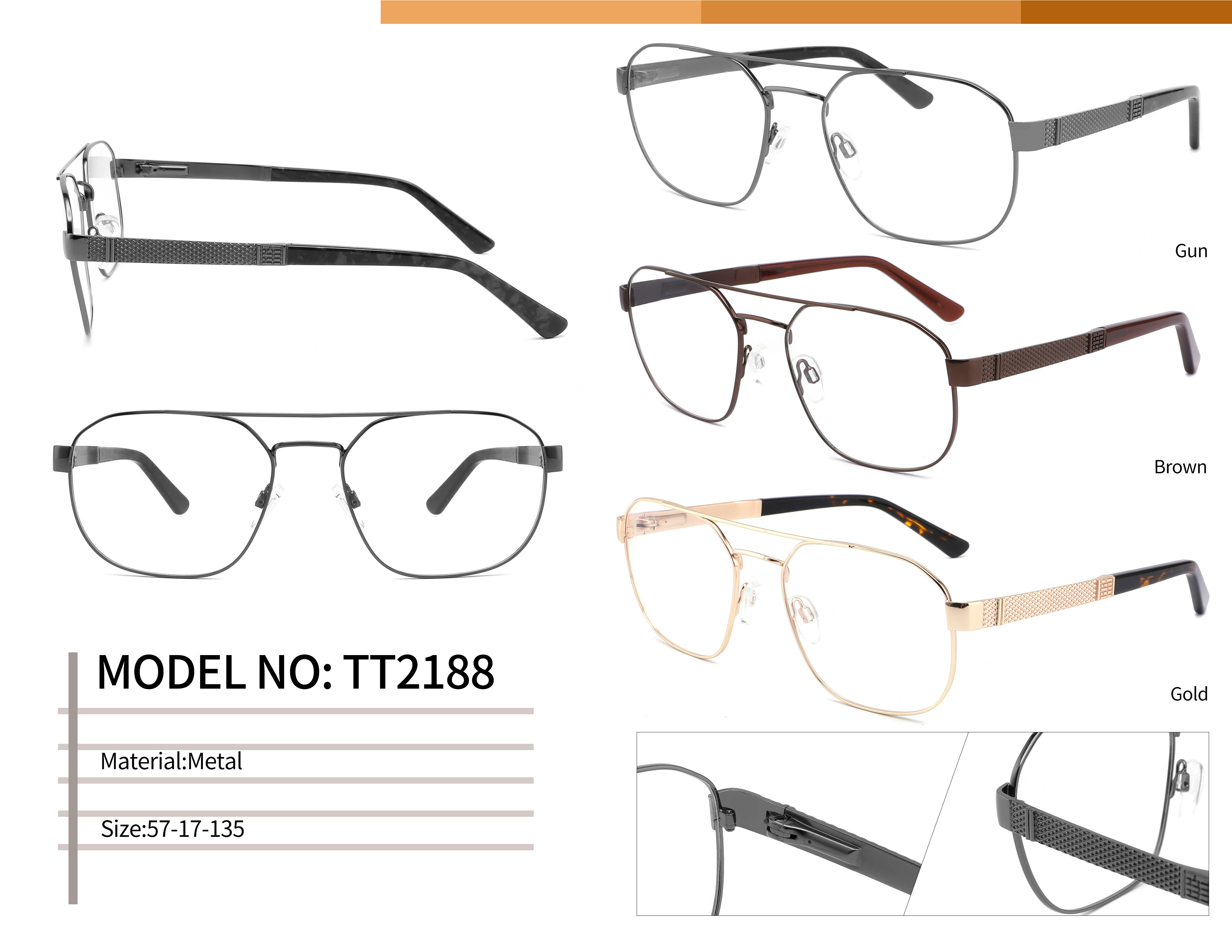 Мост ширины 55mm рамок оптически людей Eyeglasses нержавеющий двойной