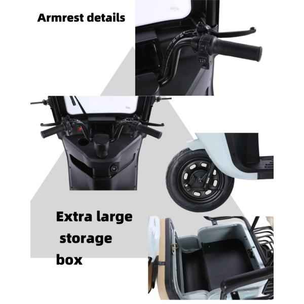 Low speed safe three wheel bicycle for elders electric scooter tricycle