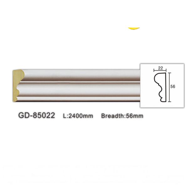 GD-85022 56mm Wholesale Rustic Corrosion Resistance Urethane Plain Pu Decorative Ceiling Moulding