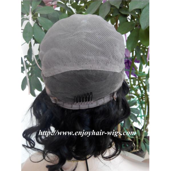 Human hair full lace wig 10