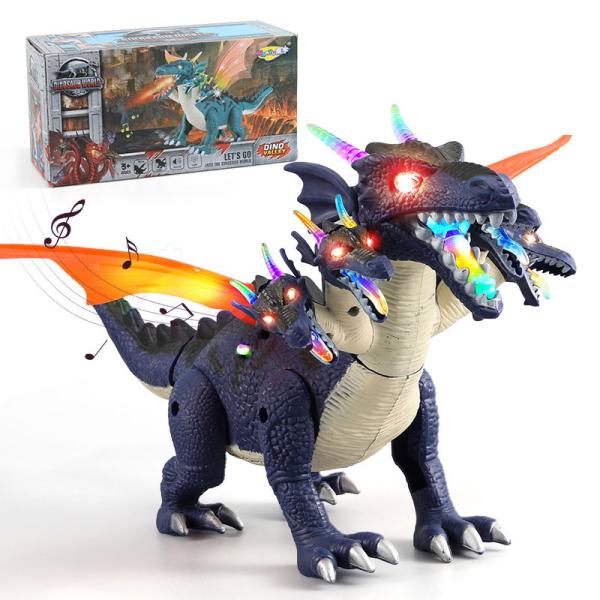 PVC Electric Dinosaur Toy for Children Age Range 0 to 24 Months Sound and Light Effects