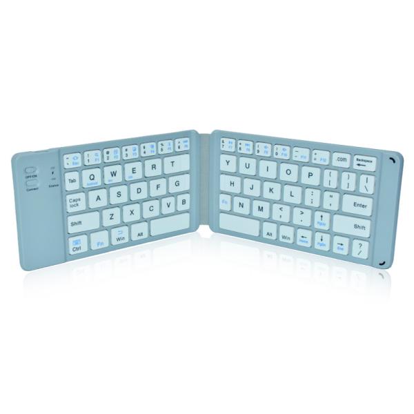 Rechargeable Full Size Folding Keyboard , Folding Wireless Keyboard Compatible IOS Android Windows