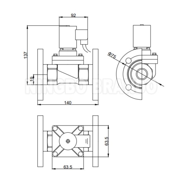 3/4'' Flanged Diaphragm Valve UPVC DN20 Anti-corrosive Valve
