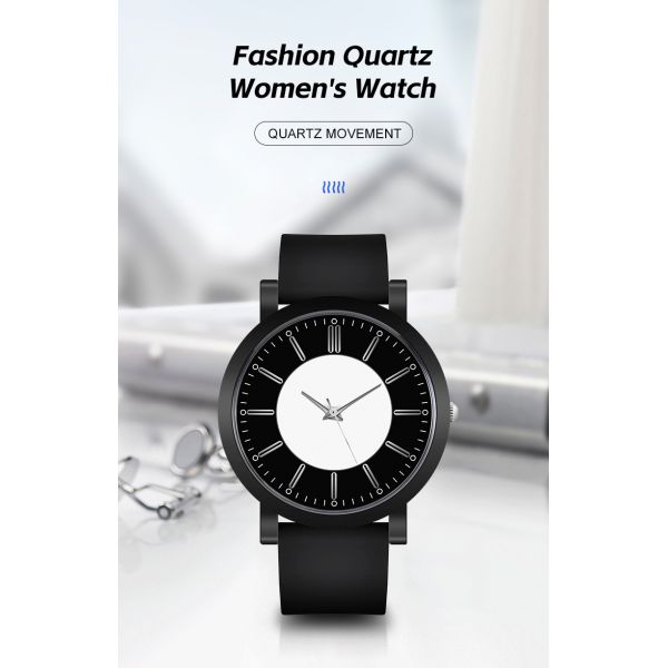 Simple Black Waterproof Men's Quartz Watch