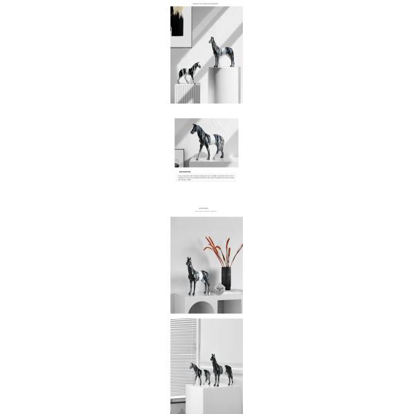 Nordic Resin Animal Craft Sculptures Art Deco Design for Customized Office Decoration