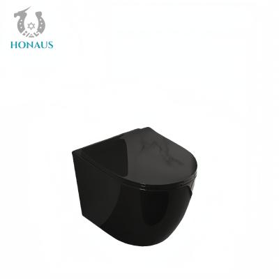 Luxury Bathroom Wall Hung Toilet Bowl Square Easy Cleaning P Trap 180mm Premium Ceramic