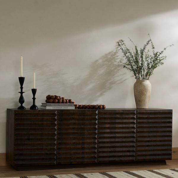 Vintage Solid Wooden Buffet Cabinet Sideboard Storage For Dining