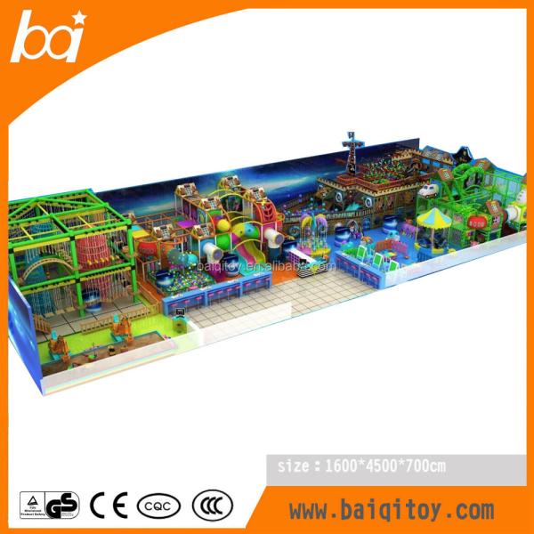 Baiqi Special Kids Castle Used Indoor Amusement Park Equipment With Ball Pool