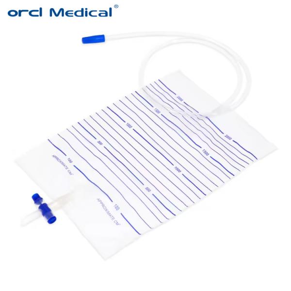 Sacos de drenagem de urina Estéril de uso médico descartável 2000 ml Saco para adultos Saco de coleta de urina