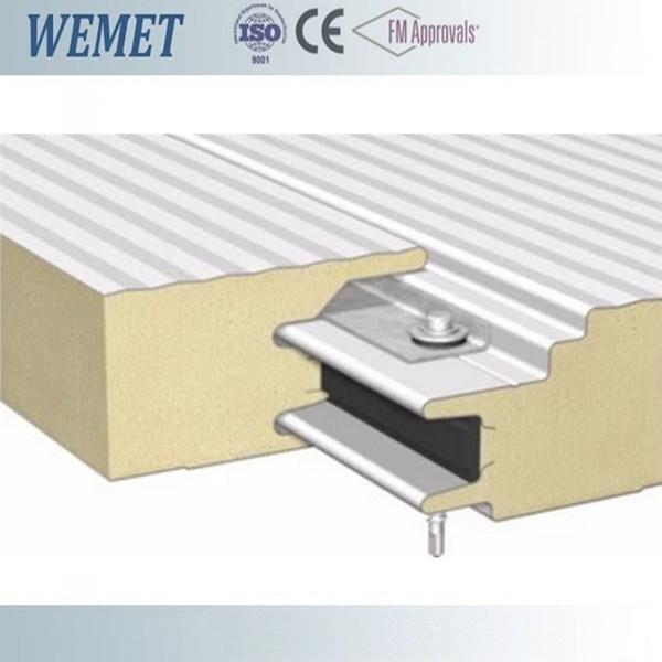 500-1000MM PIR color customized fire proof sandwich wall panels CFC free for steel building