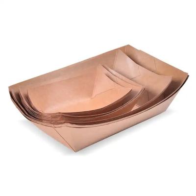 Bulk Fast Food French Fries Packaging Box Containers Kraft Paper Custom