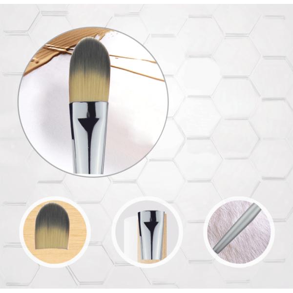 Professianal Fiber Hair Foundation Mask Brush With Copper Ferrule