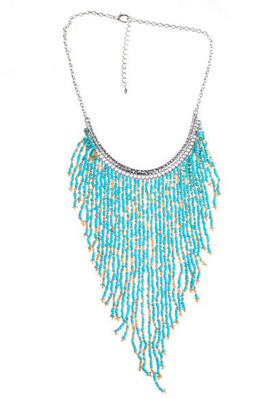 European and American products handmade beads bohemian fringed sweater chain