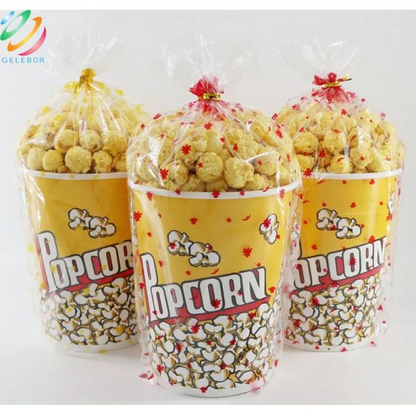 Eco Friendly Disposable Food Packaging Round Popcorn Paper Cups Bucket 24oz
