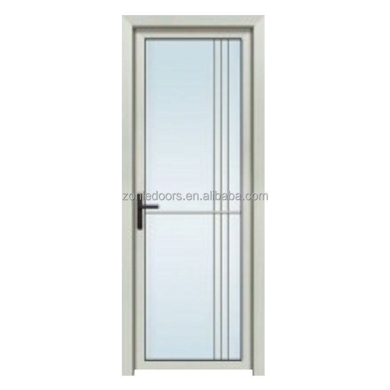Modern Aluminum Frame Interior Swing Tempered Glass Bathroom Shower Door