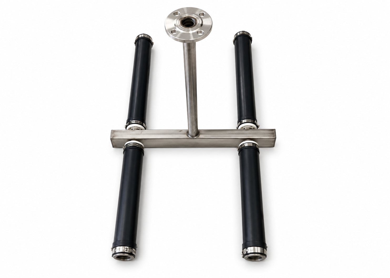 Four Tube Design Stainless Steel Liftable Fine Bubble Aerator For Aquaculture