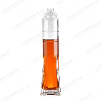 Glass Rectangle Empty Square Drinking Gin Xo Brandy Vodka Whisky Rum Liquor Bottle