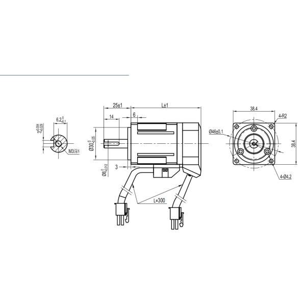 Мотор сервопривода 40mm Dc высококачественного низшего напряжения 24V 48V безщеточный 3000RPM