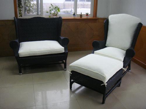 European Style Hand-Woven Outdoor Rattan Sofa Chair For Balcony