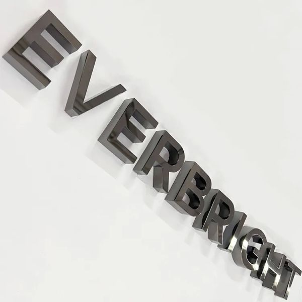 Custom Polished Stainless Steel 3D Letters Mirror-Finish Metal Sign