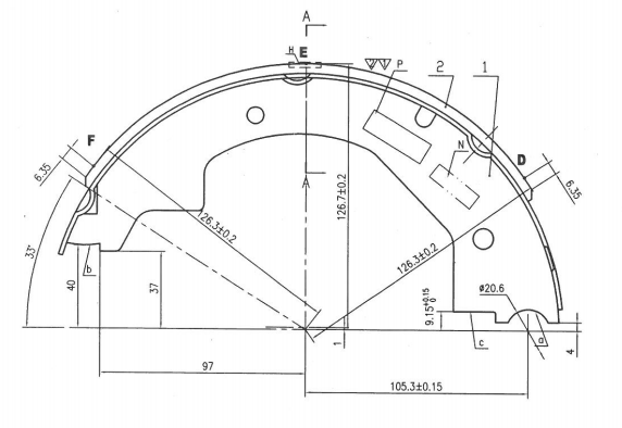 sapatas de freios elétricas Dexter do reboque de 4400lb 10 x 2,25 maxilas do freio de 10 polegadas