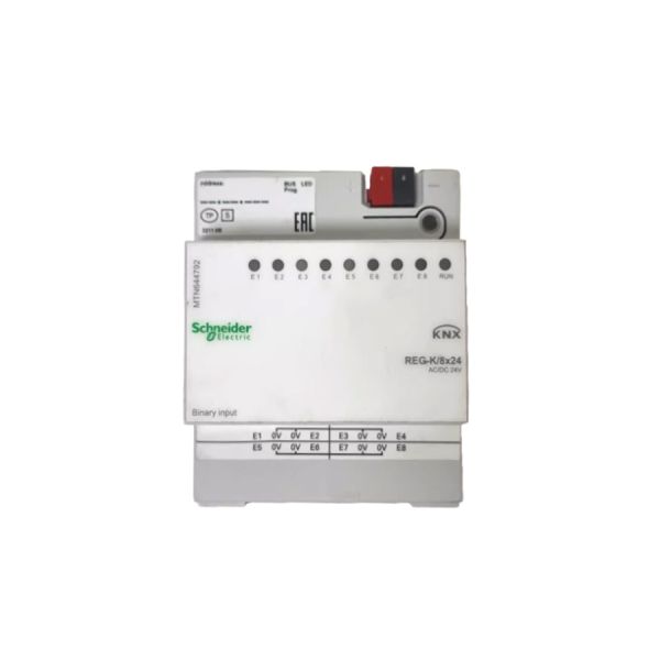 Schneide SpaceLogic KNX REG-K 8 Channel 24V Binary Input Module MTN644792 for BAS Systems