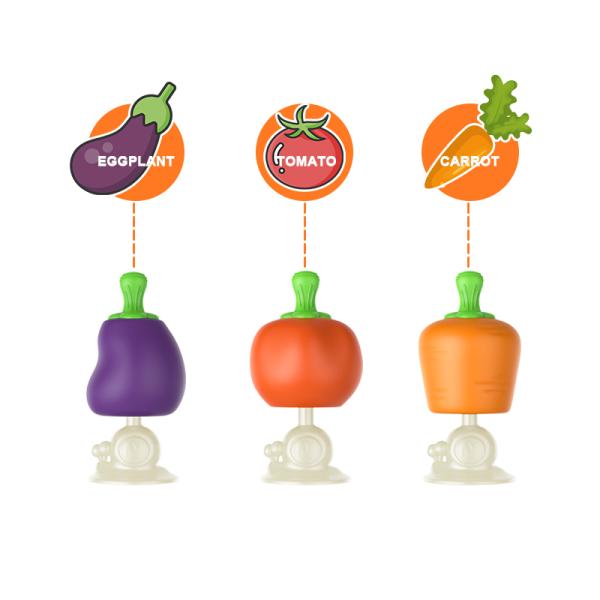 PVC силикона игрушек прорезывания зубов младенца овоща томата свободный для девушки мальчика