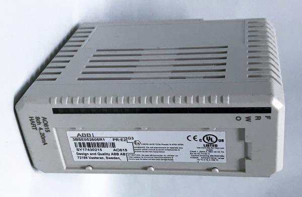 ABB AO815 Analog Output 1x8 chanels with HART 3BSE052605R1 S800 I/O Module