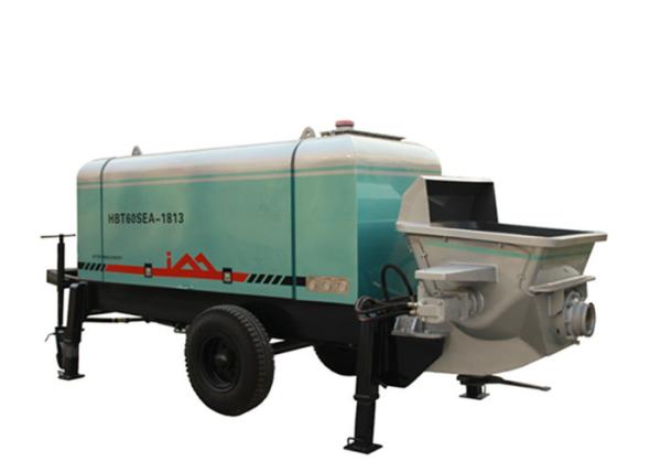 Electric Remote Control Hydraulic Concrete Pump With 80m3 / h Concrete Delivery 12.5Mpa Pressure
