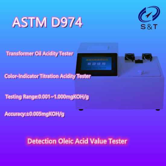 ASTM D974 Трансформаторное оборудование для испытания масла Трансформаторный тест кислотности масла