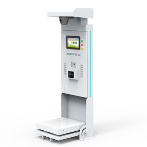 Acero con patrón / tubo galvanizado Escala de banca LCD inteligente de 10 pulgadas AI con sistema Android Gestión de código QR Capacidad KG