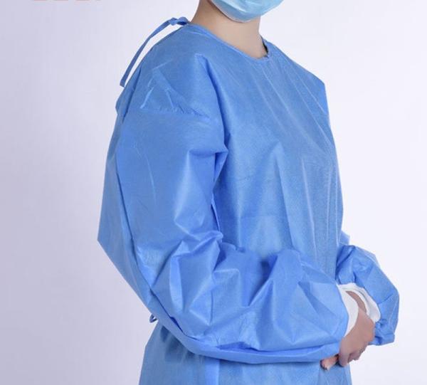 Blue Color Disposable Non Woven Medical SMS Sterile Surgical Isolation Gown Medical Materials & Accessories