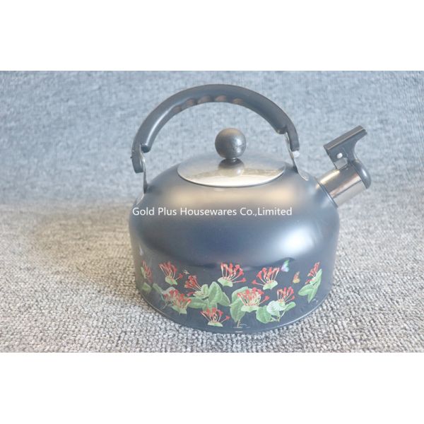 0.11cbm Stainless Steel Tea Kettle With Black Color Painting