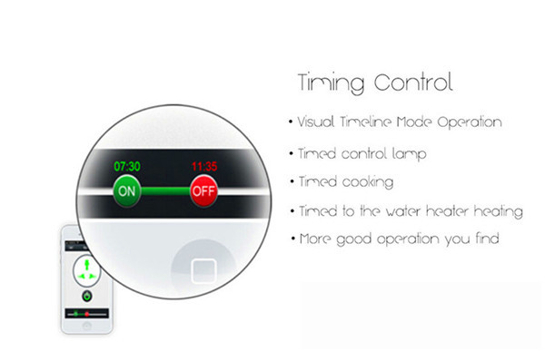 wireless Smart Home Automation Systems wifi socket timer switch , 2200W 110V - 220v 10A