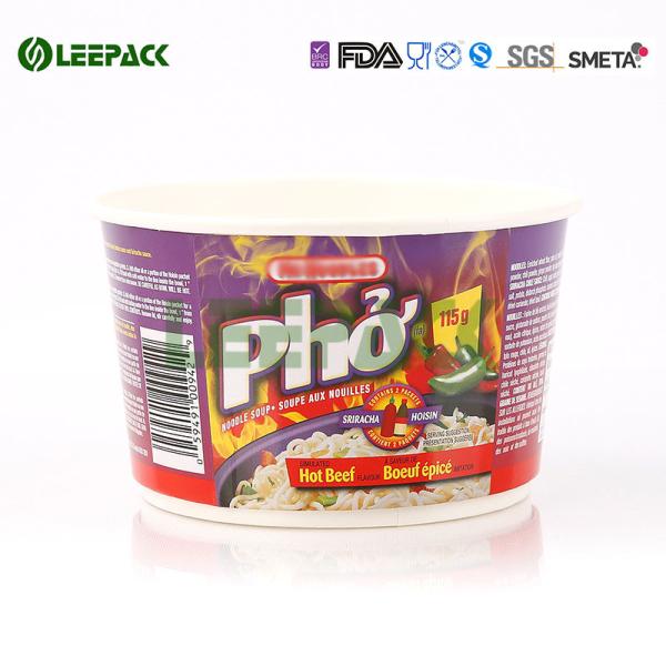 White Blank  colorful eco friendly disposable bowls For Food / Snack / Hot Soup And Ice Cream